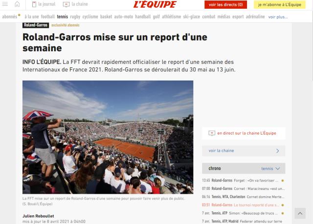 开云-张奔斗：法网推迟一周举行，三巨头战略面临调整